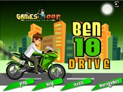 Бен 10 в гонке на мотоцикле