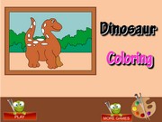 Раскрась динозавра в детском саду