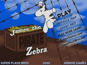 Зебра Джеймс на пиратском корабле
